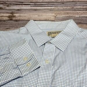 Duluth Trading Long Sleeve Button Down Shirt‎ Stripes Blue White Mens Size XL